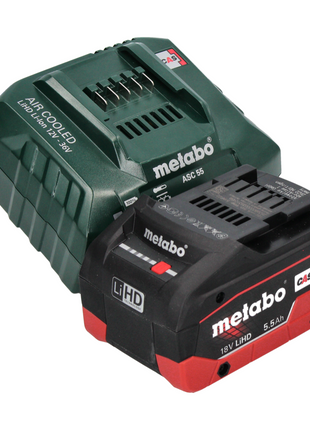 Metabo SB 18 LTX BL I Cordless Hammer Drill 130 Nm 18 V Brushless + 1x Battery 5.5 Ah + Charger + Bit Set 32 pcs.+ MetaBOX Case