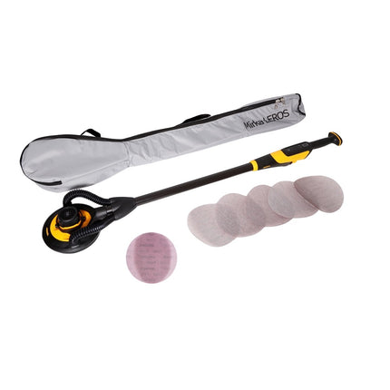 Mirka LEROS 950 CV Ponceuse électrique pour murs et plafonds 5,0mm 225mm 350W + Sac + 30x Disques abrasifs
