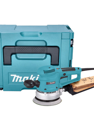 Makita BO 6030 JX Ponceuse excentrique 310 watts 150 mm + papier abrasif + Makpac