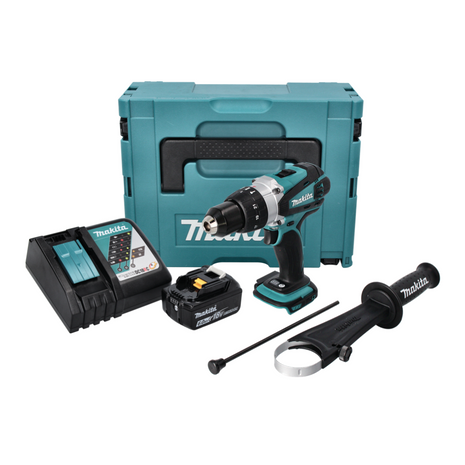 Makita DHP 458 RG1J Perceuse-visseuse à percussion sans fil 18 V 91 Nm + 1x Batterie 6,0 Ah + Chargeur + Makpac