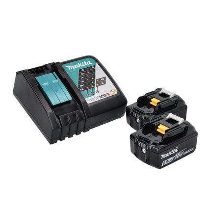 Makita DHP 458 RGJ Perceuse-visseuse à percussion sans fil 18 V 91 Nm + 2x Batteries 6,0 Ah + Chargeur + Makpac