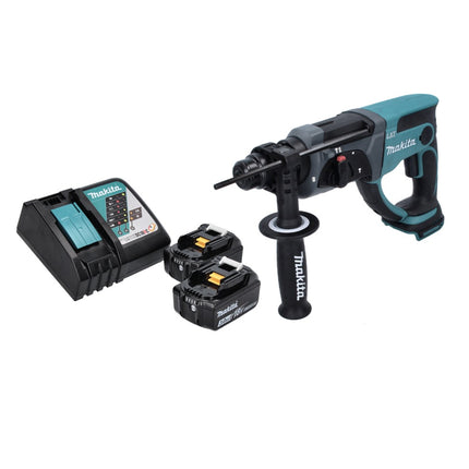 Makita DHR 202 RF Perforateur sans fil 18 V 2,0 J SDS Plus + 2x Batteries 3,0 Ah + Chargeur