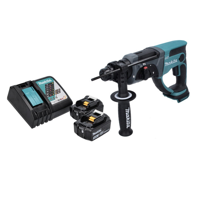 Makita DHR 202 RF Perforateur sans fil 18 V 2,0 J SDS Plus + 2x Batteries 3,0 Ah + Chargeur