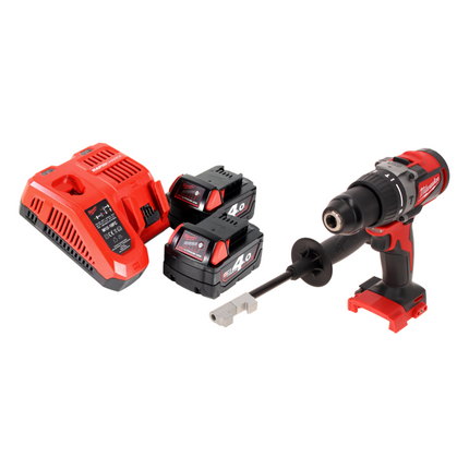 Milwaukee M18 BLPD2-402 FC Perceuse-visseuse à percussion sans fil 82 Nm 18V Brushless + 2x Batteries 4,0 Ah + Chargeur