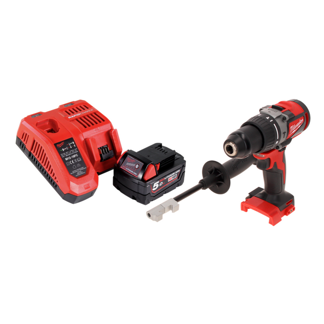 Milwaukee M18 BLPD2-501 FC Perceuse-visseuse à percussion sans fil 82 Nm 18V Brushless + 1x Batterie 5,0 Ah + Chargeur