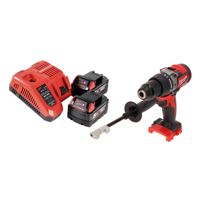 Milwaukee M18 BLPD2-502 FC Perceuse-visseuse à percussion sans fil 82 Nm 18V Brushless + 2x Batteries 5,0 Ah + Chargeur