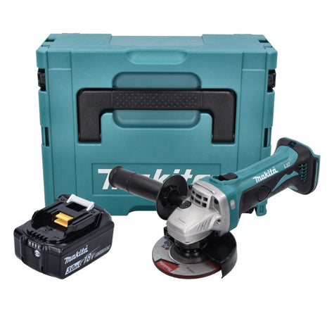 Makita DGA 452 F1J Akumulatorowa szlifierka kątowa 18 V 115 mm + 1x akumulator 3,0 Ah + Makpac - bez ładowarki