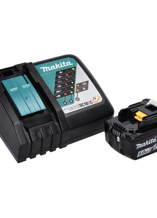 Makita DGA 452 RG1J Meuleuse d'angle sans fil 18 V 115 mm + 1x Batterie 6,0 Ah + Chargeur + Coffret Makpac