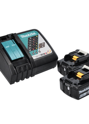 Makita DGA 452 RGJ Meuleuse d'angle sans fil 18 V 115 mm + 2x Batteries 6,0 Ah + Chargeur + Coffret Makpac