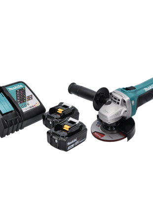 Makita DGA 452 RF Akku Winkelschleifer 18 V 115 mm + 2x Akku 3,0 Ah + Ladegerät