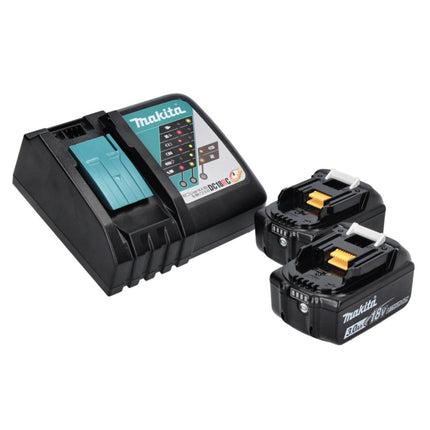 Makita DGA 452 RF Meuleuse d'angle sans fil 18 V 115 mm + 2x Batteries 3,0 Ah + Chargeur