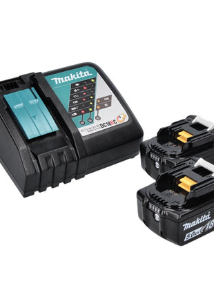 Makita DGA 452 RT Meuleuse d'angle sans fil 18 V 115 mm + 2x Batteries 5,0 Ah + Chargeur