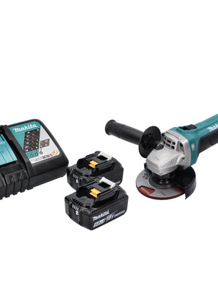 Makita DGA 452 RT Meuleuse d'angle sans fil 18 V 115 mm + 2x Batteries 5,0 Ah + Chargeur