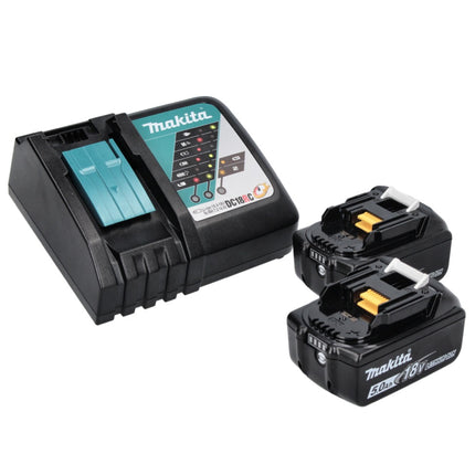Makita DSS 611 RT Scie circulaire sans fil 18 V 165 mm + 2x Batteries 5,0 Ah + Chargeur