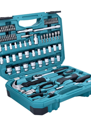 Makita Handwerkzeug Set 76 tlg. Chrom Vanadium Stahl ( E-10899 ) Bit / Zange / Hammer / Ratsche / Schraubendreher - Toolbrothers