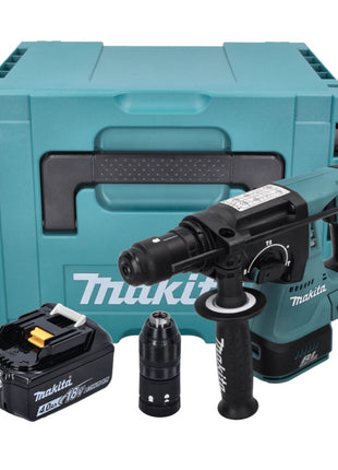 Makita DHR 243 M1J marteau perforateur sans fil 18 V 2,0 J SDS plus sans balais + 1x batterie 4,0 Ah + Makpac - sans chargeur