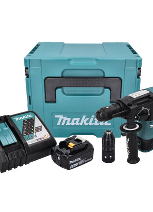 Taladro percutor a batería Makita DHR 243 RM1J 18 V 2,0 J SDS plus sin escobillas + 1x batería 4,0 Ah + cargador + Makpac