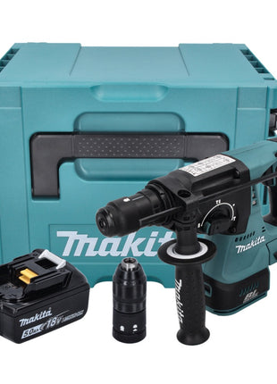 Makita DHR 243 T1J Perforateur sans fil 18 V 2,0 J SDS plus Brushless + 1x Batterie 5,0 Ah + Makpac - sans chargeur