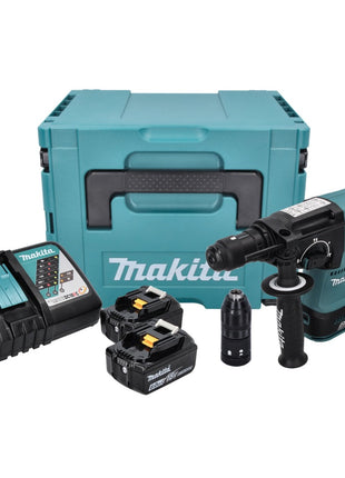 Makita DHR 243 RGJ Perforateur sans fil 18 V 2,0 J SDS plus Brushless + 2x Batteries 6,0 Ah + Chargeur + Makpac