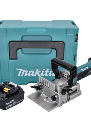 Makita DPJ 180 G1J Akku Nutfräse 18 V 100 mm + 1x Akku 6,0 Ah + Makpac - ohne Ladegerät - Toolbrothers