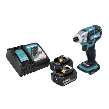 Makita DTS 141 RG Visseuse à impulsions sans fil 18 V 40 Nm 1/4" Brushless + 2x batterie 6,0 Ah + chargeur