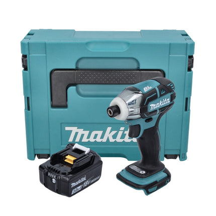 Makita DTS 141 F1J Visseuse à impulsions sans fil 18 V 40 Nm 1/4" Brushless + 1x batterie 3,0 Ah + Makpac - sans chargeur