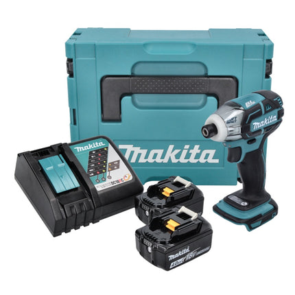 Makita DTS 141 RMJ Visseuse à impulsions sans fil 18 V 40 Nm 1/4" Brushless + 2x batterie 4,0 Ah + chargeur + Makpac