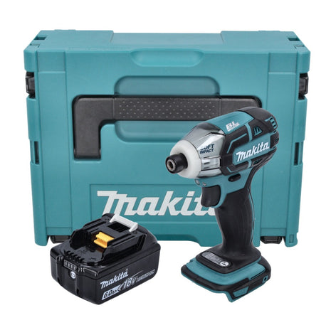 Makita DTS 141 G1J destornillador de impulso inalámbrico 18 V 40 Nm 1/4" sin escobillas + 1x batería 6,0 Ah + Makpac - sin cargador