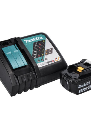 Makita DBN 500 RF1 Cloueuse sans fil, 15-50 mm, 18 V + 1x Batterie 3,0 Ah + Chargeur