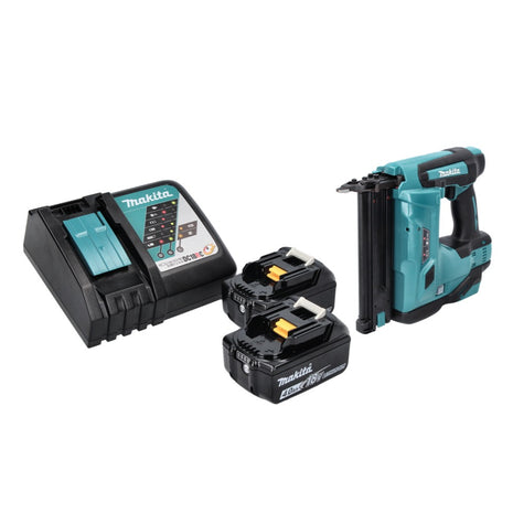 Makita DBN 500 RM Cloueuse Sans Fil 18 V 15-50 mm + 2x batterie rechargeable 4,0 Ah + kit chargeur