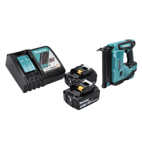 Makita DBN 500 RT Cloueur sans fil 18 V - 15 - 50 mm + 2x Batteries 5,0 Ah + Chargeur