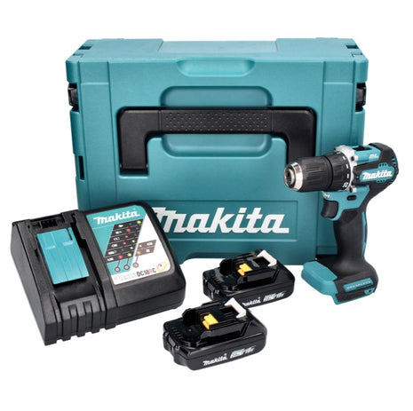 Trapano avvitatore a batteria Makita DDF 487 RAJ 18 V 40 Nm brushless + 2x batteria ricaricabile 2,0 Ah + caricabatterie + Makpac