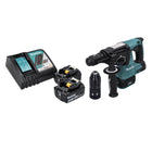 Makita DHR 243 RM Marteau perforateur sans fil 18 V SDS plus Brushless + 2x batterie 4,0 Ah + chargeur