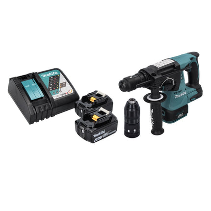 Makita DHR 243 RM Marteau perforateur sans fil 18 V SDS plus Brushless + 2x batterie 4,0 Ah + chargeur