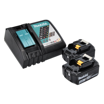 Makita DHR 243 RM Marteau perforateur sans fil 18 V SDS plus Brushless + 2x batterie 4,0 Ah + chargeur