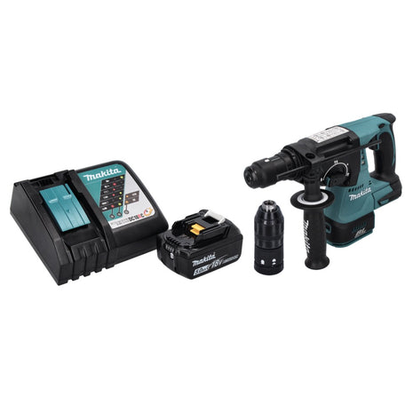 Makita DHR 243 RT1 Marteau perforateur sans fil 18 V SDS plus Brushless + 1x batterie 5,0 Ah + chargeur