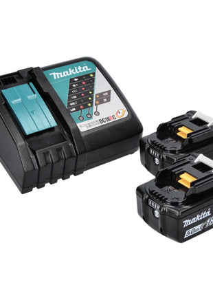 Makita DHR 243 RT Marteau perforateur sans fil 18 V SDS plus Brushless + 2x batterie 5,0 Ah + chargeur