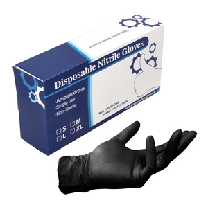 Gants jetables en nitrile en boîte distributrice - 100 pièces taille M / medium - non stériles