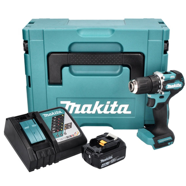 Makita DDF 487 RM1J Akku Bohrschrauber 18 V 40 Nm Brushless + 1x Akku 4,0 Ah + Ladegerät + Makpac - Toolbrothers