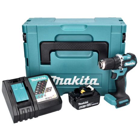 Makita DDF 487 RG1J Akku Bohrschrauber 18 V 40 Nm Brushless + 1x Akku 6,0 Ah + Ladegerät + Makpac - Toolbrothers