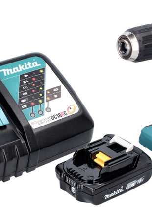 Makita DHP 487 RA1 Perceuse-visseuse à percussion sans fil 18 V 40 Nm Brushless + 1x Batterie 2,0 Ah + Chargeur