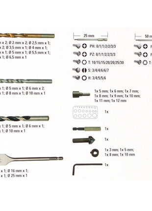 Metabo SP Jeu de forets - 86 pièces Schlitz / Phillips / Pozidriv / Torx / Inbus (626708000)