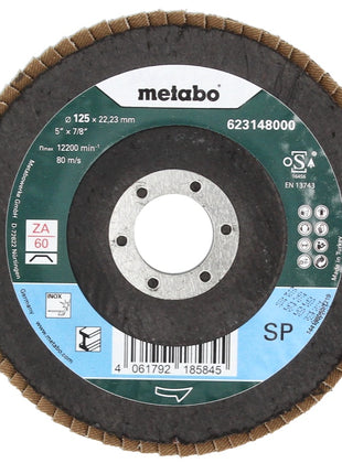 Disco de lijado de láminas Metabo, disco dentado P 60 125 mm 22,23 mm (20 x 623148000) para amoladoras angulares