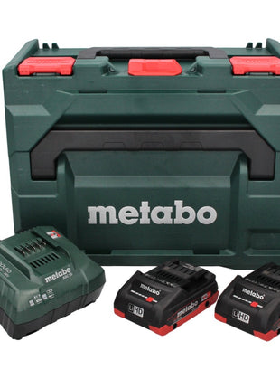 Kit de base Metabo 18 V LiHD + 2x batterie 4,0 Ah + chargeur ASC 55 + métaBOX