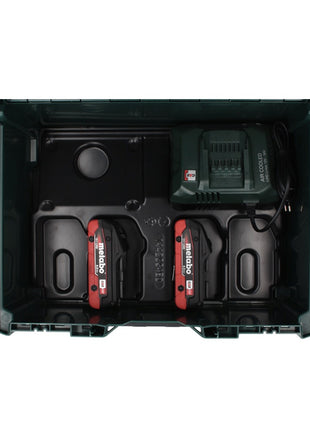 Kit de base Metabo 18 V LiHD + 2x batterie 4,0 Ah + chargeur ASC 55 + métaBOX