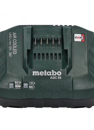 Kit de base Metabo 18 V LiHD + 2x batterie 5,5 Ah + chargeur ASC 55 + métaBOX