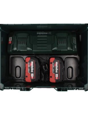 Kit de base Metabo 18 V LiHD + 2x batterie 5,5 Ah + chargeur ASC 145 DUO + ​​metaBOX