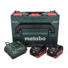 Kit de base Metabo 18 V LiHD + 2x batterie 8,0 Ah + chargeur ASC 55 + métaBOX