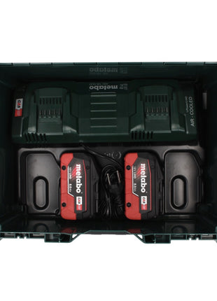 Kit de base Metabo 18 V LiHD + 2x batterie 8,0 Ah + chargeur ASC 145 DUO + ​​metaBOX