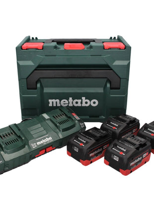 Set básico Metabo 18 V LiHD + 4x baterías 8,0 Ah + cargador ASC 145 DUO + ​​metaBOX